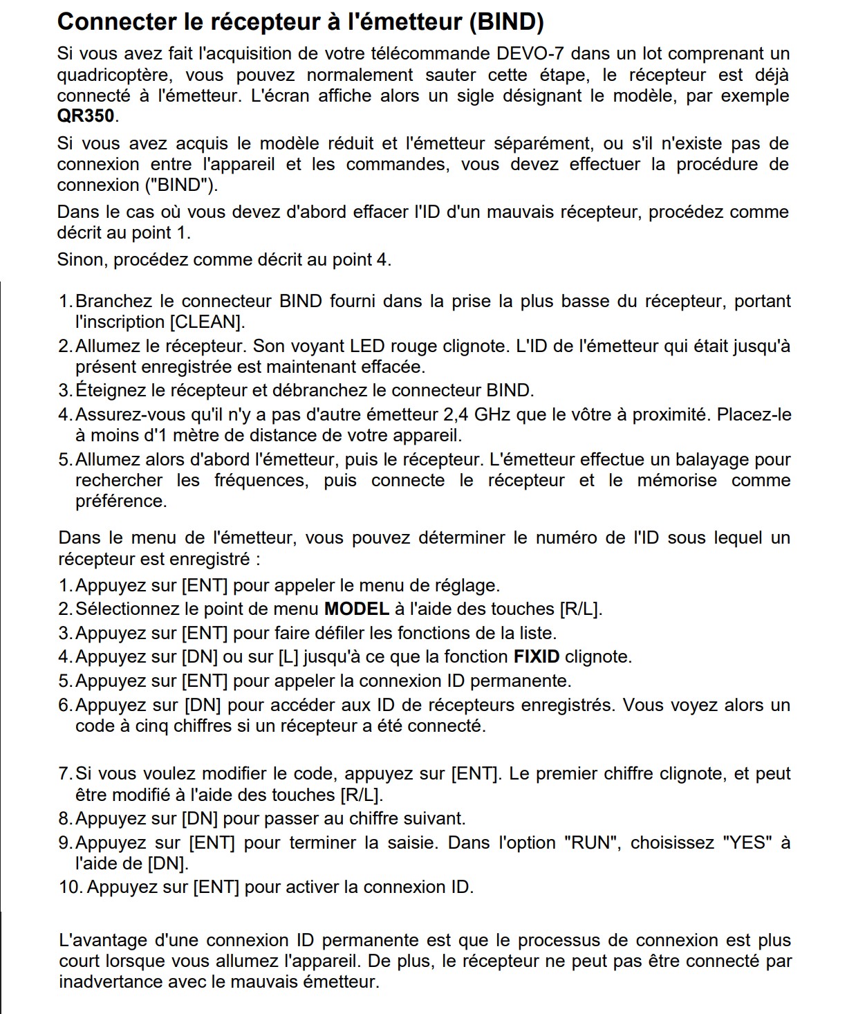 Méthode d'appairage